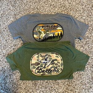Burlebo Kids Outdoor Graphic T-Shirts - Gray and Green